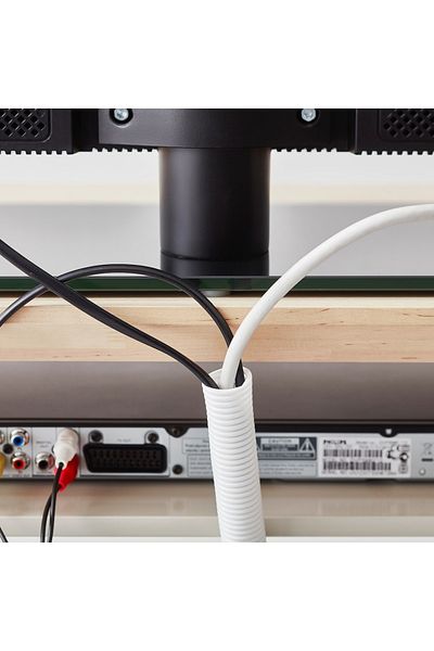 IKEA RABALDER Cable Tidy, White, 5 m – Flexible Cable Organizer for a Tidy Home or Office