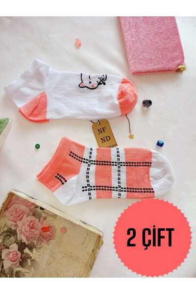 ENEFENDİ 2 чифта чорапи, без шев на пръстите, памук, къс маншет, с мотиви, да...