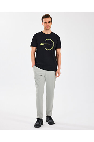 SKECHERS M Lightweight Graphic Tee T-Shirt Men Black Tshirt S2510161-001