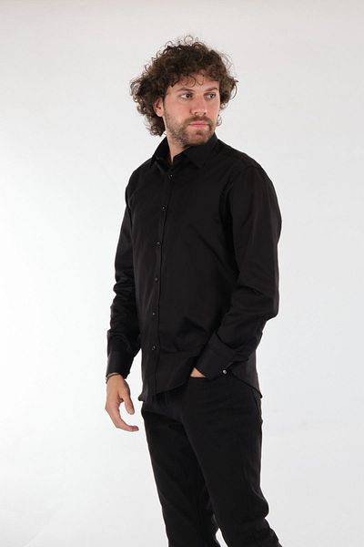 GALLİNİ WORLLD Мъжка риза с дълъг ръкав Gallini World Minimalist - Slim Fit