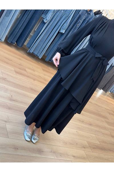 OlaLady Women's Asymmetrical Flared Tunic Hijab Pants Blouse Set of 2
