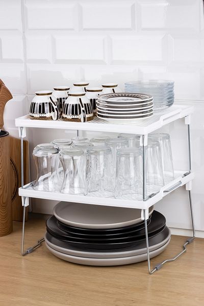 Okyanus Home Single Storey Practical Shelf Organizer with Metal Legs 28X30
