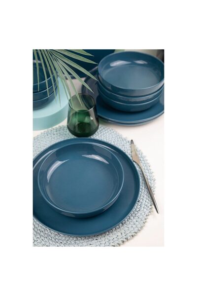 Kütahya Porselen Lesklá jídelní souprava Moderna Colore, 24 dílů, 6 osob, por...