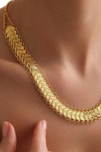 Bayar Gold 14 Ayar Altın Sıralı Tuğra Zincir Kolye
