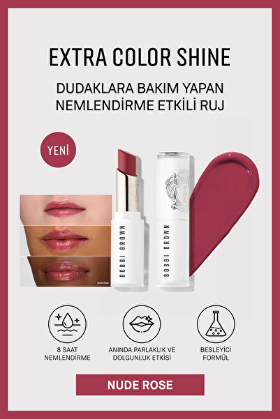 BOBBI BROWN Extra Color Shine Nemlendirici Balm Etkili Ruj - Nude Rose