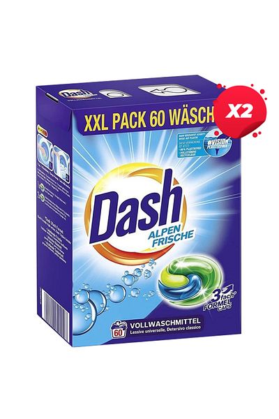 Dash X2 - DASH DETERGENT CAPSULE 60PCS ALPEN FRESH