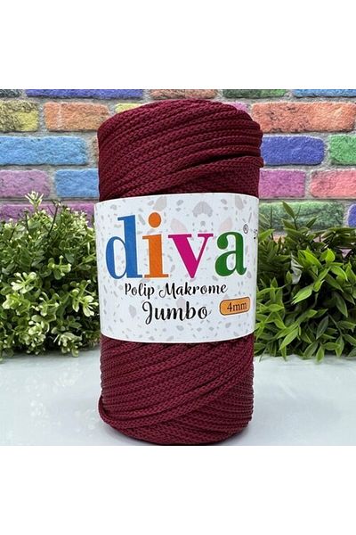 Diva İplik Pp Macrame Jumbo 250 Gr (4 mm) Claret Red