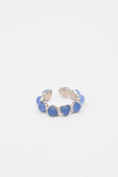 Aesthia Blue Row Heart Ring