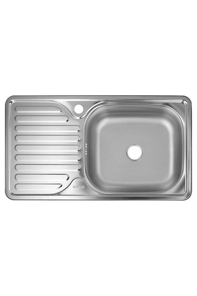 Freddo Chiuveta pentru bucatarie Freddo SN8002D, Cuva dreapta, Finisaj anticalcar, 76 x 42 cm, Inox