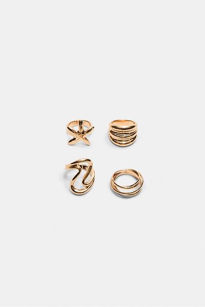 Stradivarius Set of 4 star rings