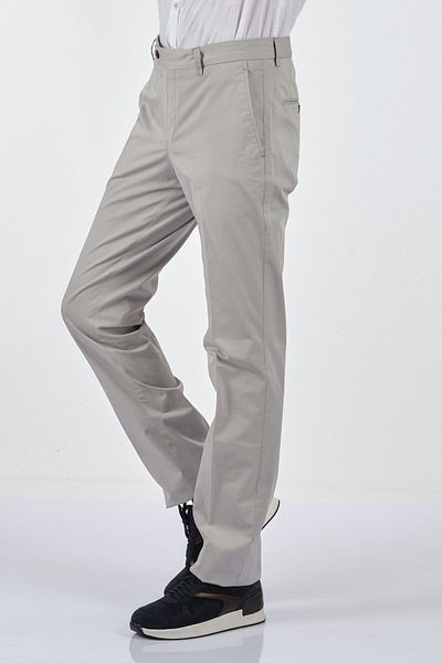 Ecer Ανδρικό παντελόνι Slim Fit Skinny Leg Normal Waist Stone 00536210