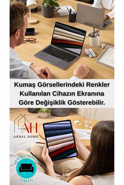 Akbal Home İtalyan Nubuk HMZ-B004 Kalıp Berjer Koltuk Örtüsü