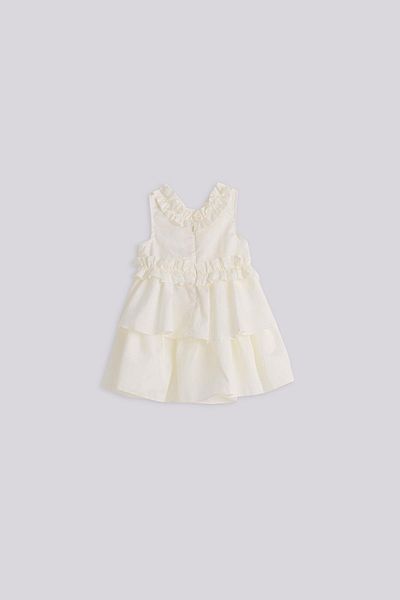 Lia Lea Bg Store فستان أبيض للفتيات الصغيرات