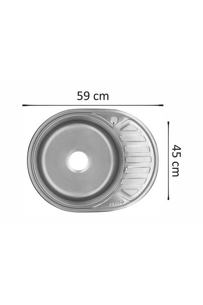 Freddo Chiuveta bucatarie inox anticalcar ERT-SN 9006, Cuva stanga, 59x45 cm