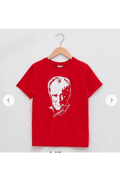 Akbaş kids Ataturk Printed Red Tshirt