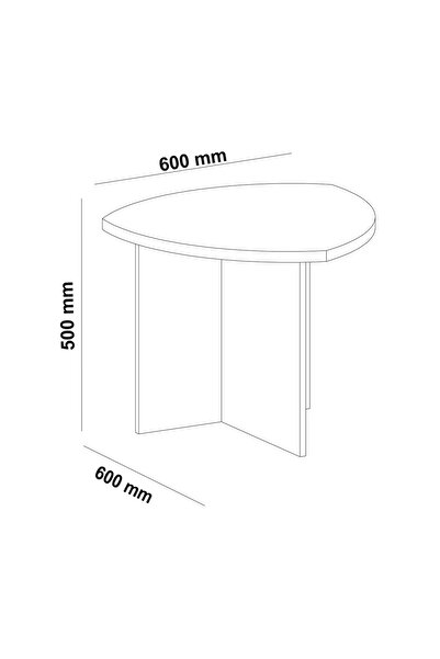 ARTLY Modern coffee table for living rooms and homes, natural brown color, 60*50*60