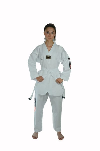 HAŞADO Φόρεμα με λευκό γιακά Taekwondo Hashado - Αρχάριο - Φόρεμα για αρχάριους (Dobok)