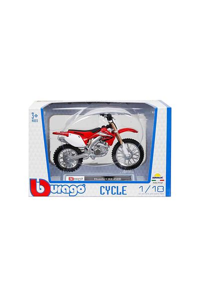 PeriYedi Motorcycle 1:18 Motor Honda Crf450R Red