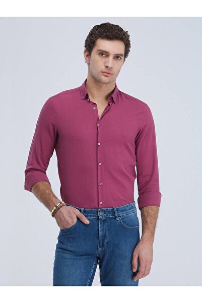 Kip Ανδρικό πουκάμισο με μακρύ μανίκι Regular Fit, 100% βαμβακερό πουκάμισο Gm-4603