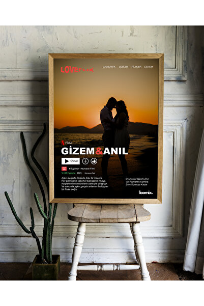 çınararthome Kişiye Özel Netflix Tablo Çerçeveli Özelleştirilmiş Sevgililer g...