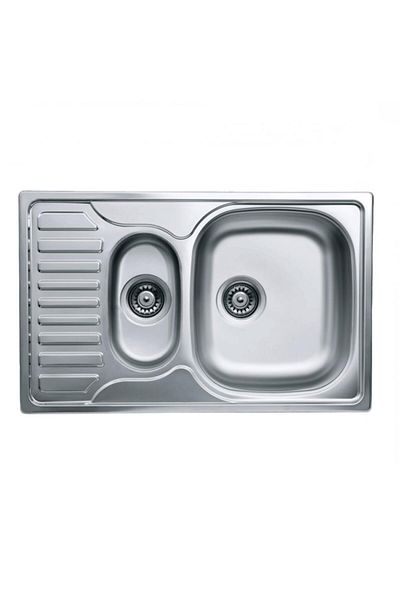 Freddo Chiuveta bucatarie Freddo SN9023D, 2 cuve, anticalcar, pentru blat 78x49 cm, cuva dreapta, Inox