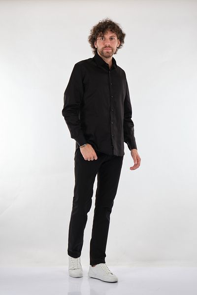 GALLİNİ WORLLD Мъжка риза с дълъг ръкав Gallini World Minimalist - Slim Fit