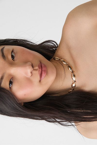 Stradivarius Set of 2 seashell and fish necklaces