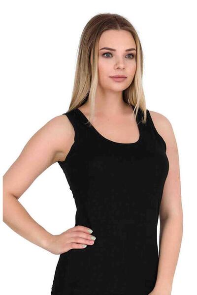 Berrak Women's Ribbed Satin Piping Wide Strap 6-Piece Undershirt Berrak-2015