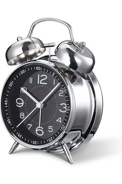 COOYA Loud Alarm Clock for Heavy Sleepers Adults,Non-Ticking Quartz, for Bedrooms Bedside (Black)