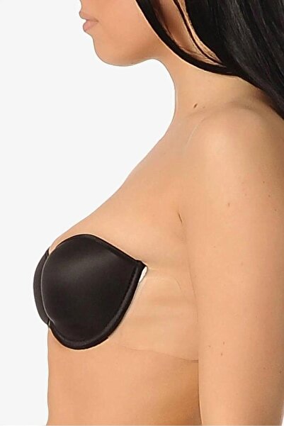 Yeni İnci Kadın İnce Sünger Sırtsız Yapışkan Dekolte Sütyen (8003)