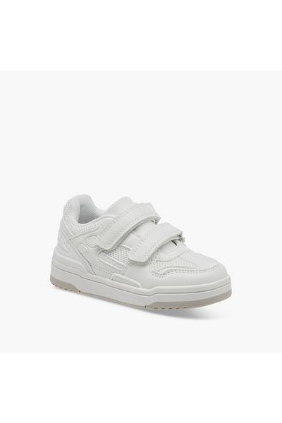 Juniors Panelled Sneakers with Hook and Loop Closure