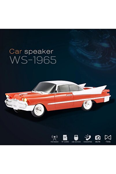 JUNGLEE NOSTALJİK ARABA ŞEKLİNDE BLUETOOTH SPEAKER ŞARJLI LED IŞIKLI KABLOSUZ...