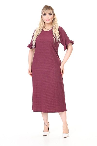 modayız Summer Short Sleeve Stretchy Plus Size Dress 25A-2657