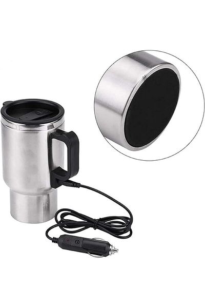 COOYA Electric Kettle, 12V Portable, for Travel, Car, Hot Water Heater Bottle for Making Tea Coffee