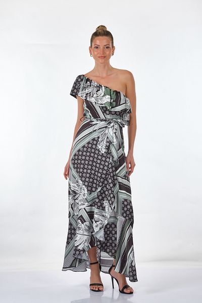Ysatis Γυναικείο φόρεμα One Shoulder Multi 20224000150