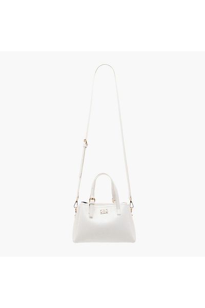 Flora Bella by Shoexpress Textured Tote Bag with Detachable Strap and Zip Closure