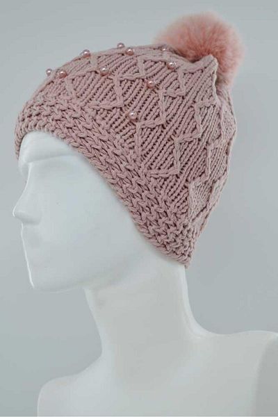 Kitti Girl's Pilling Resistant Inner Fleece Pearl Pompom Beret (K22140-02)