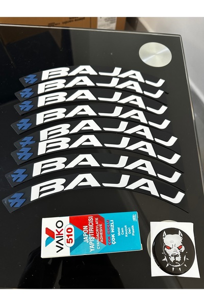 Palas Motor Pitbull Stickers and Motorcycle Tire Lettering 8Pcs + Adhesive Included Bajaj Dominar Pulsar Ns Rs