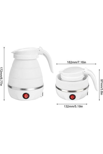 COOYA Foldable Electric Kettle, 600ML, Separable Power Cord, Boil water, Make Tea Coffee, for Home Travel