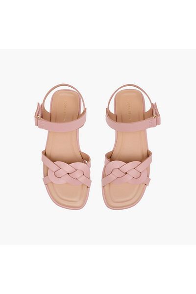 Flora Bella by Shoexpress Flora Bella Strap Detail Sandals with Hook and Loop Closure