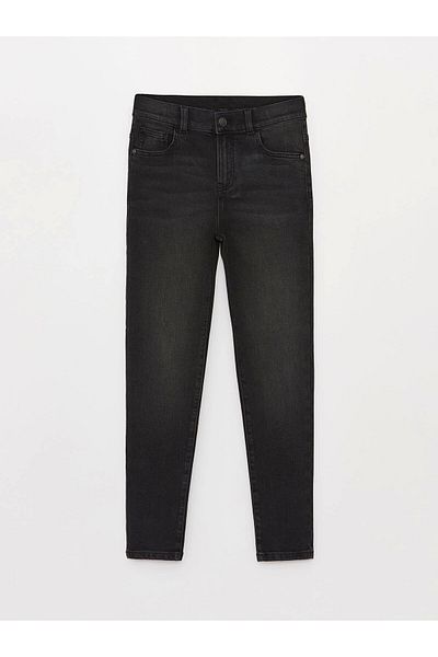 LC Waikiki Lcw Kids Black Boys' Jeans Pants with Adjustable Elastic Waist