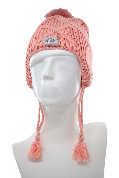 Kitti Girl's Lace-up Pilling Resistant Pompom Rabbit Print Beret (K22130-03)