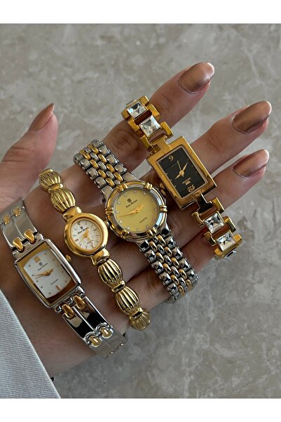 h&b design jewel Çelik Dikdörtgen Kasa Vintage Saat