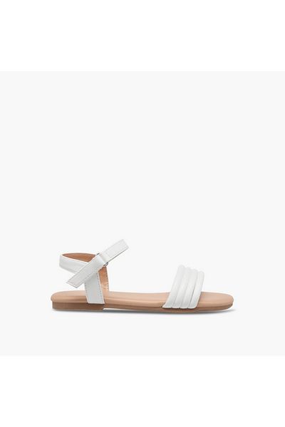 Flora Bella by Shoexpress Flora Bella Strap Detail Sandals with Hook and Loop Closure
