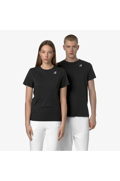 K-Way Black unisex t-shirt Le Vrai Edouard K-Way