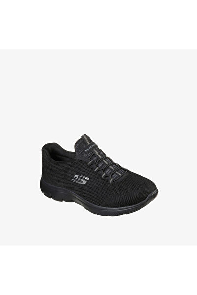 SKECHERS Women's Monotone Slip-On Waking Shoes with Lace Detail - SUMMITS COO...