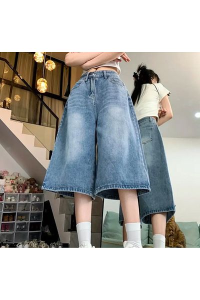 DEEFWEAR BERMUDURI PANTALONI SCURT JEAN BAGGY Y2K