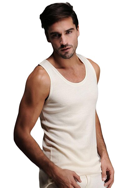 Hasyün Ανδρικό εσώρουχο από μαλλί Merino με χοντρό λουράκι και φαρδύ γιακά