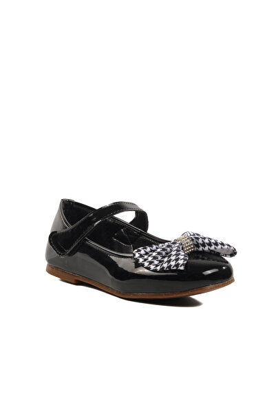 WALKWAY Чорні шкіряні балетки для дівчаток