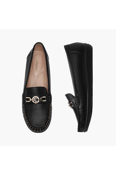 Le Confort Le Confort Solid Slip-On Loafers with Metal Accent